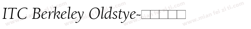 ITC Berkeley Oldstye字体转换